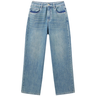 太平鸟26春新款窄版直筒牛仔裤女