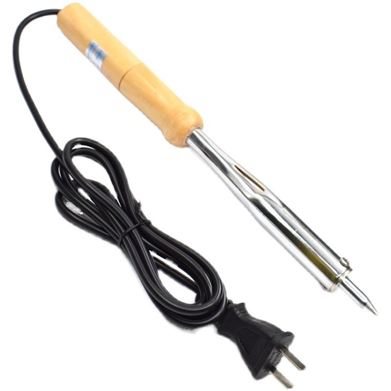 大功率电烙铁100w 80w 150w木柄尖头电烙铁高温型焊电瓶电烙铁