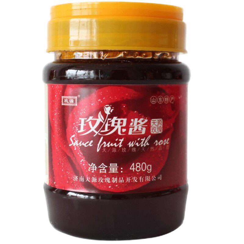 玫源平阴玫瑰酱白糖酱济南特产重瓣花酱烘焙食用泡茶糕点山东馅料