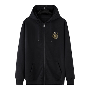 德国国家队德意志足球迷服开衫卫衣男女拉链连帽外套带帽子球衣