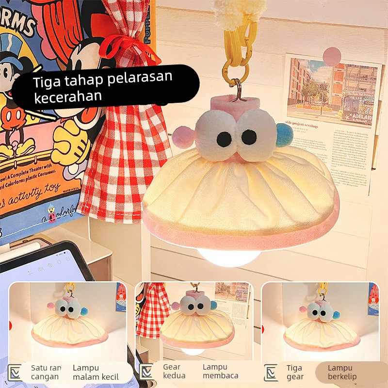 电动三轮车内饰改造多巴胺大眼仔小夜灯卧室床头氛围灯睡眠灯悬挂