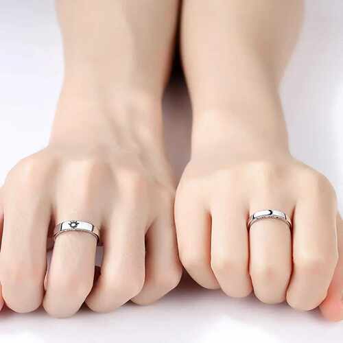 Sun Moon Couple Rings Set Open Adjustable Ring Eachother Lov
