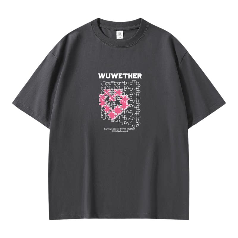 WUWETHER原创设计黑色短袖T恤男