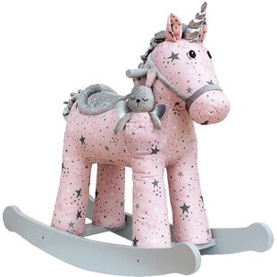 littlebirdtoldme独角兽小木马实木摇摇马儿童节周岁玩具生日礼物