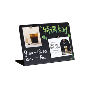 铁艺便签夹台卡支架桌面标签立牌卡片展示架立式名片夹菜单夹留言记事板磁吸手写小黑板磁性价目价格牌标价牌