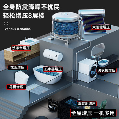 全自动增压泵智能自吸泵静音家用220V小型自来水管加压泵道抽水机