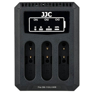JJC适用理光DB-110 DB-120电池充电器GR4 gr3 GR3X HDF G900SE WG-6奥林巴斯TG7 6 5 4 3双充LI-90B配件LI92B