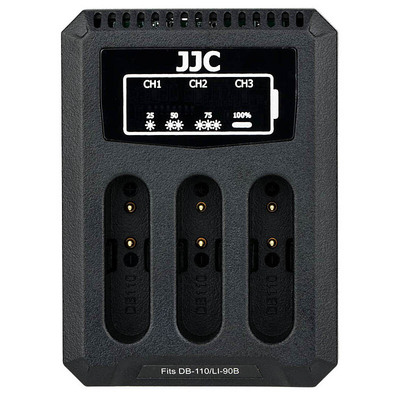 JJC适用理光DB-110 DB-120电池充电器GR4 gr3 GR3X HDF G900SE WG-6奥林巴斯TG7 6 5 4 3双充LI-90B配件LI92B