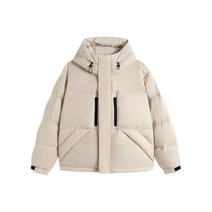 ATRY撞色拉链连帽羽绒服男秋冬季户外运动加厚保暖蓬松鸭绒外套女