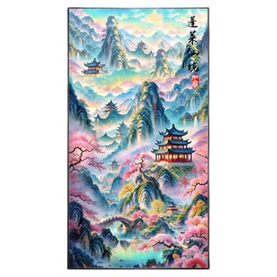 DC蒂彩钻石画手工diy国风满钻高难度2026新款蓬莱仙境贴砖十字绣