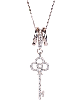 简约风长款钥匙毛衣链