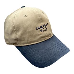 Aolicat奥利猫 美式复古撞色字母棒球帽子男女大头围鸭舌帽显脸小