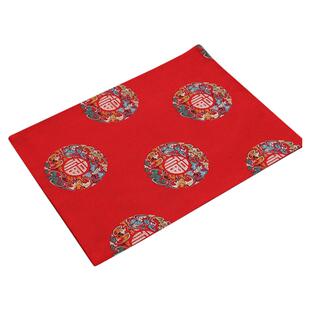 防烫织锦缎双层盘垫中式红木餐垫餐布桌垫西餐垫布艺杯垫隔热垫盘