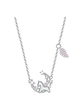 潮色绘小马项链女生2026马年礼物