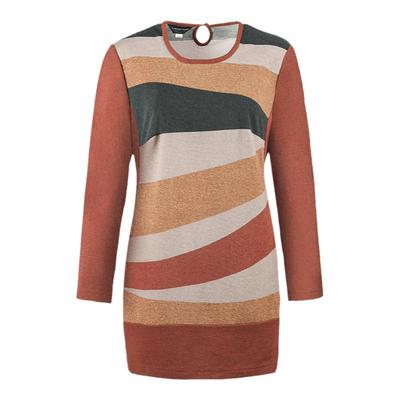 拼色针织上衣LS14635A