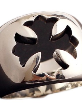 一休老银匠制作925银镂空十字花