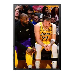 nba球星卢卡东契奇湖人队海报装饰画 周边篮球衣77号挂画宿舍壁画