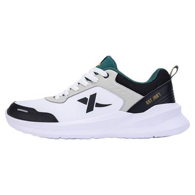 特步男鞋跑步鞋皮面软底运动鞋子