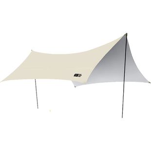 探险者涂银天幕帐篷户外超大号野餐露营蝶形防晒遮阳野营装备全套