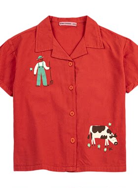 6Z现货Little西班牙bobo choses ss26儿童有机棉短袖衬衫背心2-9Y