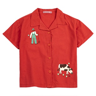 Little现货 西班牙bobo choses ss26儿童有机棉短袖衬衫背心2-9Y