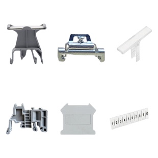 UK2.5B终端固定件EUK接线端子配件C45导轨堵头卡扣中心条挡板标签