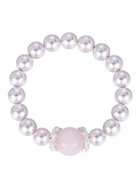 施家曼塔玫瑰紫色珍珠手链女