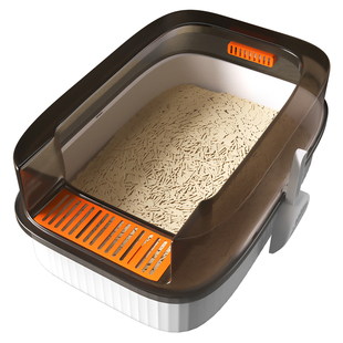 猫砂盆超大号全开放猫厕所半封闭隔臭防外溅幼猫沙屎盆子猫咪用品