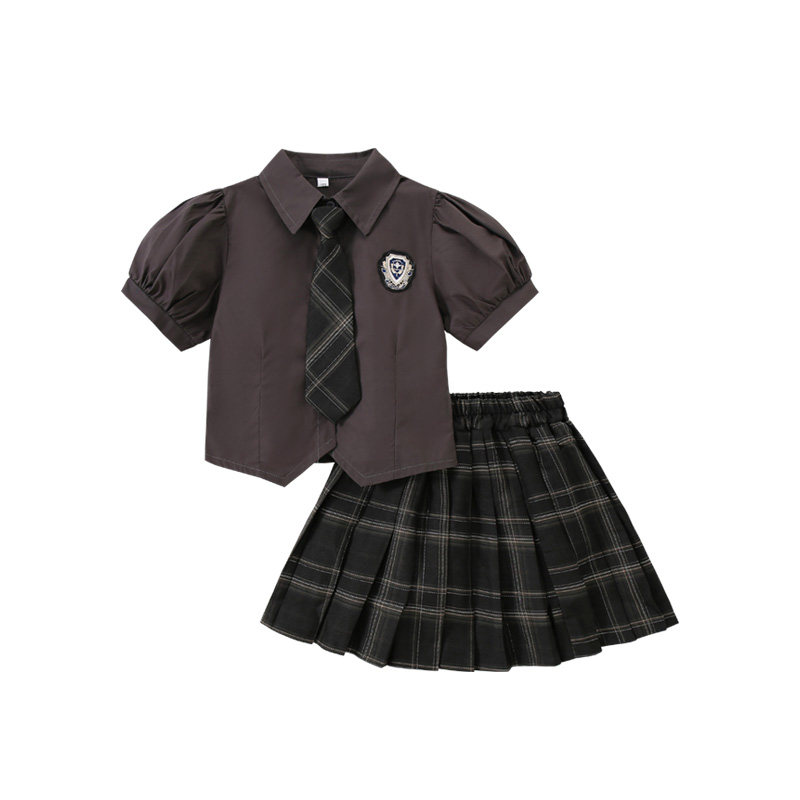 D.bkyer女童jk裙子短袖制服套装