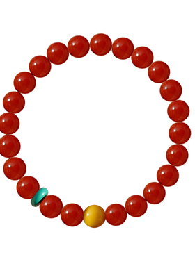 火焰纹南红宝石本命年转运手串