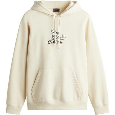 HM男装女装卫衣秋季加绒情侣标准版型连帽衫套头宽松上衣1010387