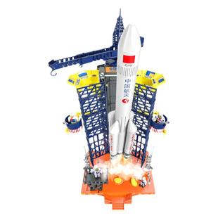 航天火箭玩具仿真模型发射长征五号神舟飞船儿童文创益智拼装积木