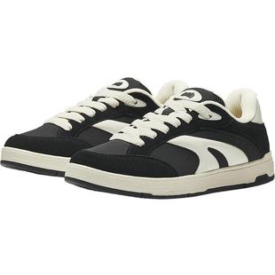 安踏板鞋男鞋德训鞋冬季新款黑白熊猫奶盖低帮厚底增高运动鞋子男