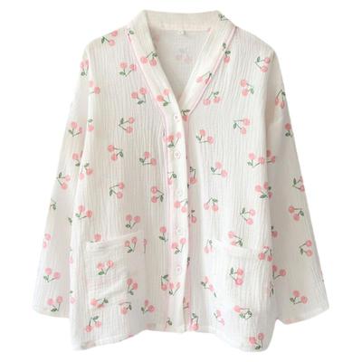 睡衣家居服纯棉双层棉纱