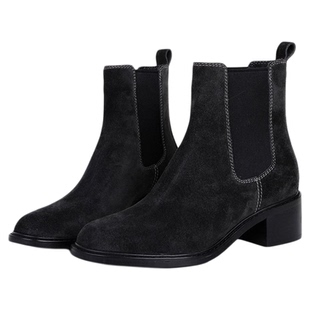 MantenerGran英伦切尔西靴子女4.5CM厚底增高短靴真皮女靴 MG女鞋