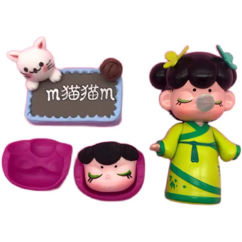 m猫猫m手作DIY囡茜nanci今夕何夕盲盒脸模 超轻粘土盲盒硅胶脸模