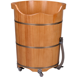 木风泡脚桶木桶50高过小腿泡足三里足浴洗脚桶家用桶木质盆高深桶