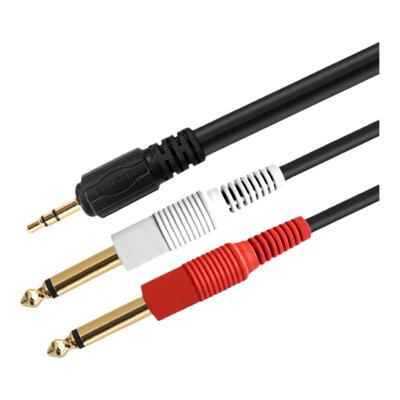 秋叶原3.5转双6.5大二芯音频线