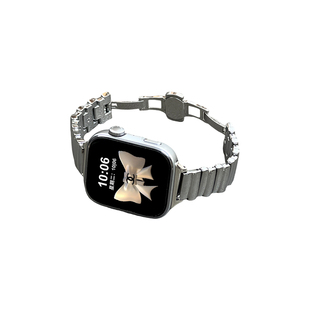 适用华为手表FIT4表带watchfit4智能pro新款不规则表链fit3金属钢带运动创意一株式腕带女士高级感时尚夏日潮