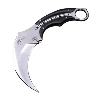 夜行者爪子刀户外刀具防身弯刃刀野外求生高硬度鹰爪刀一体开刃