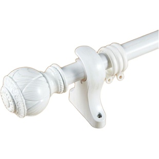 加厚豪华静音仿木纹简约欧式中式铝合金窗帘杆罗马杆单双杆顶侧装