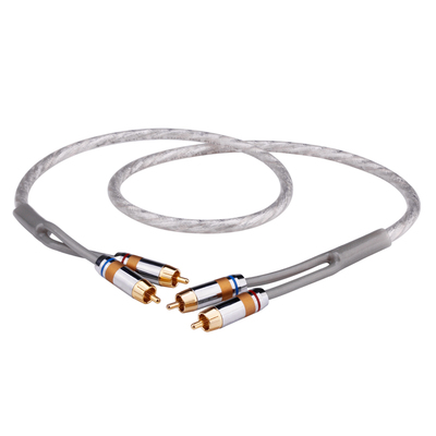 发烧信号线双莲花头HiFi2rca功放