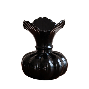 中古风花瓶小口摆件高脚艺术客厅插花高瓷复古法级陶式感水新品