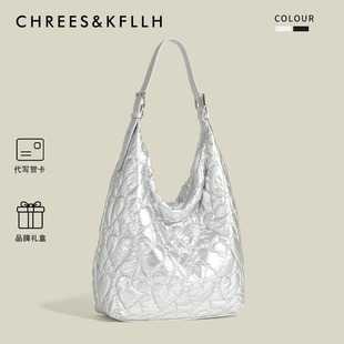 大容量小众高级感单肩斜挎包 菱格托特包女2025新款 元 力兔原创时尚