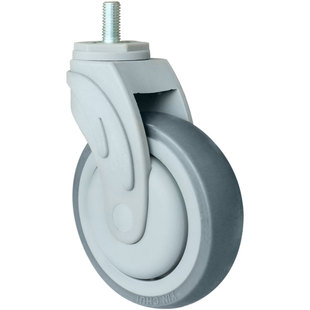 3寸4寸5寸医疗脚轮丝杆插杆超静音刹车橡胶轮医用万向推车轮子