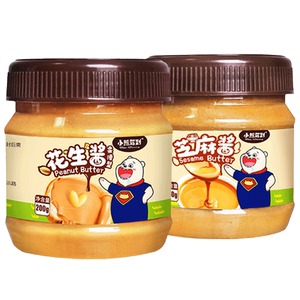 小熊驾到 芝麻酱200g+花生酱200g