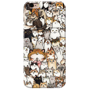 可爱猫咪XR适用iphone8plus苹果13手机壳6S7搞怪卡通14promax女款软se第二2三3代六七八