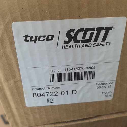 SCOTT tyco 804722-01-D 气瓶—议价