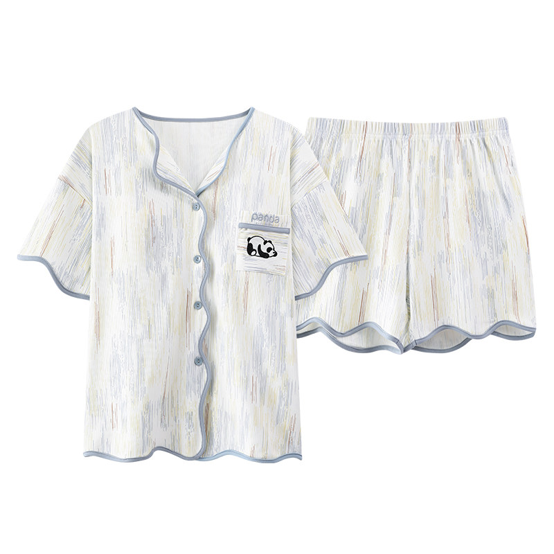 蝶安芬女士夏季短袖家居服套装