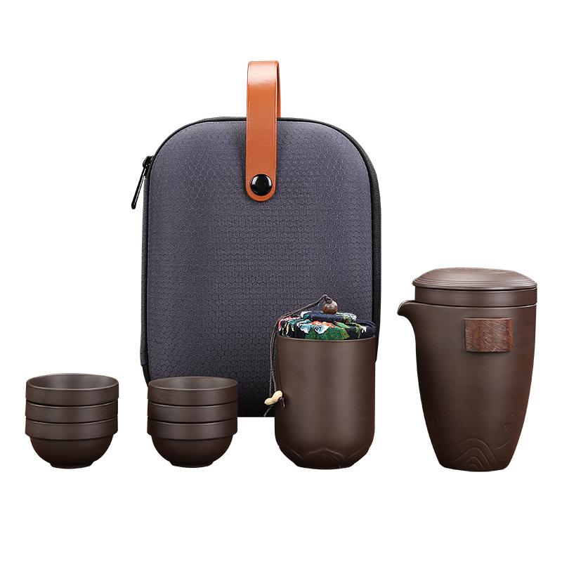 紫砂旅行茶具便携式茶壶一体收纳
